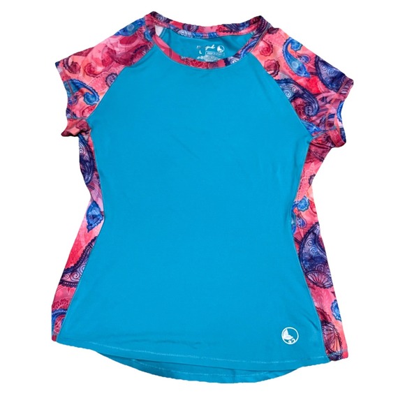 Reel Legends Keep It Cool Tops – Yellow & Aqua, 2 Women's Size Large: quick dry - Picture 4 of 14